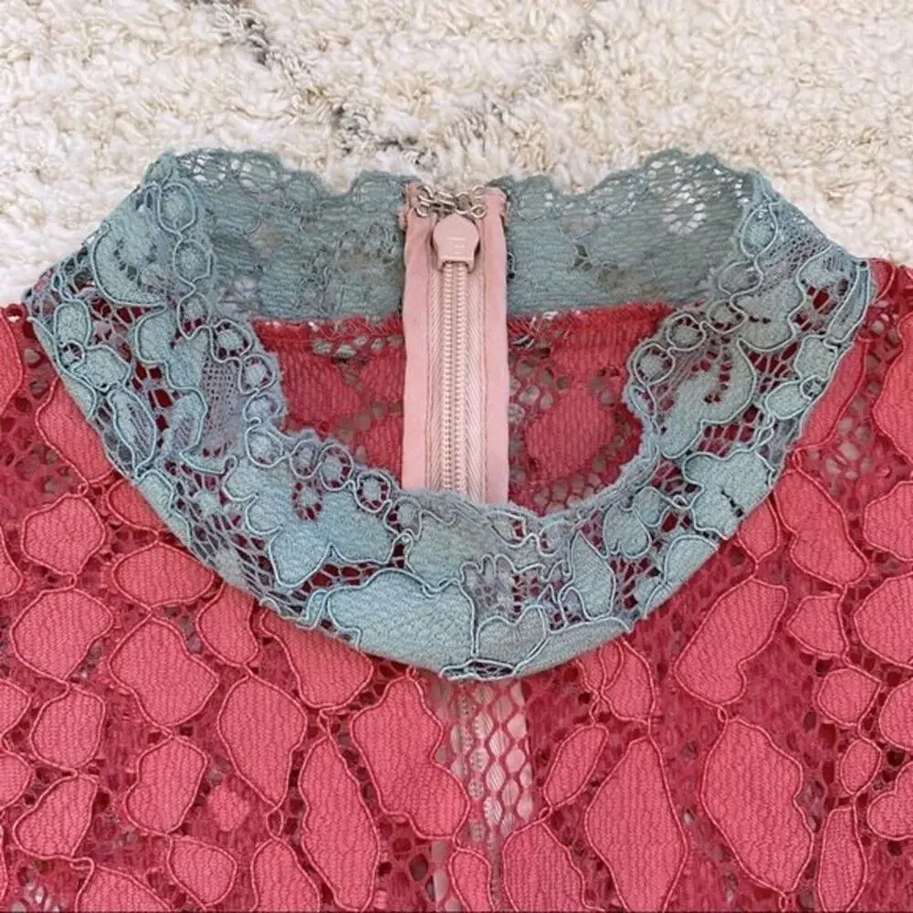 ALEXIS Vedette Victorian Lace Mini Dress Size L